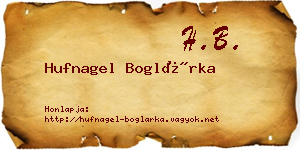 Hufnagel Boglárka névjegykártya